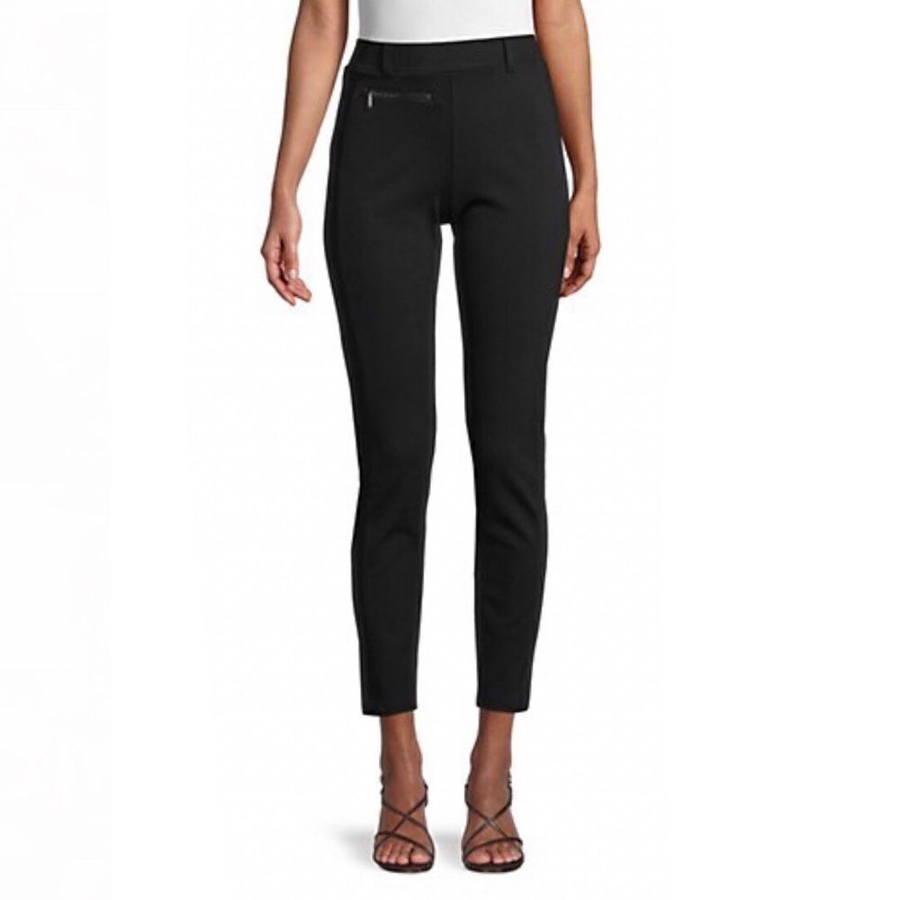 NANETTE Lepore Black Front Seam Zipper Ankle Pants Size 6